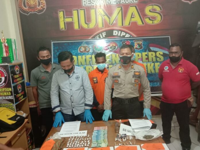 Dua Pengedar Ganja Dibekuk Satres Narkoba Polres Merauke